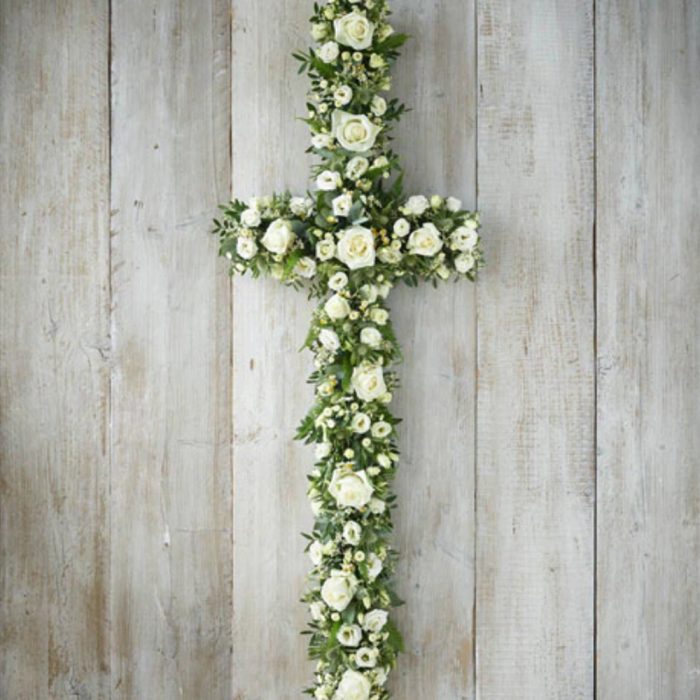 ‘The Flower Shop Helensburgh - White And Green Cross’